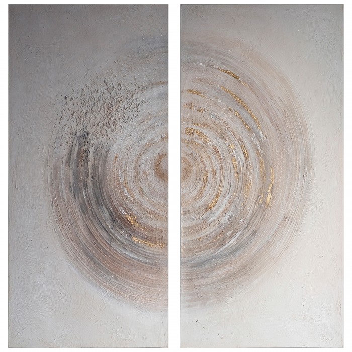 Amber Spiral Textured Art Canvas