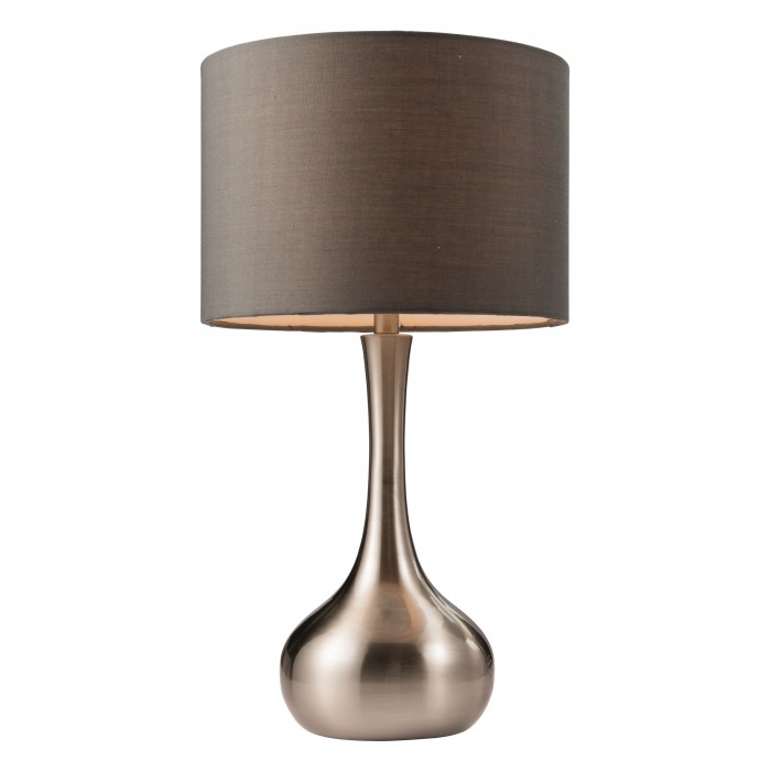 Piccadilly Table Lamp Nickel & Dark Grey