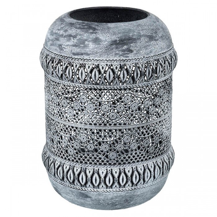 Sullivan Hurricane Metal Vase Grey