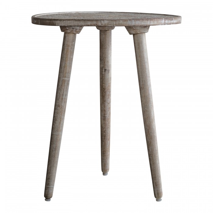 Agra Side Table Natural White