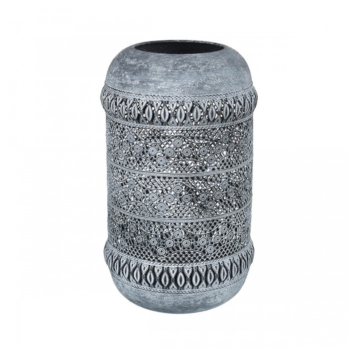Sullivan Hurricane Metal Vase Grey