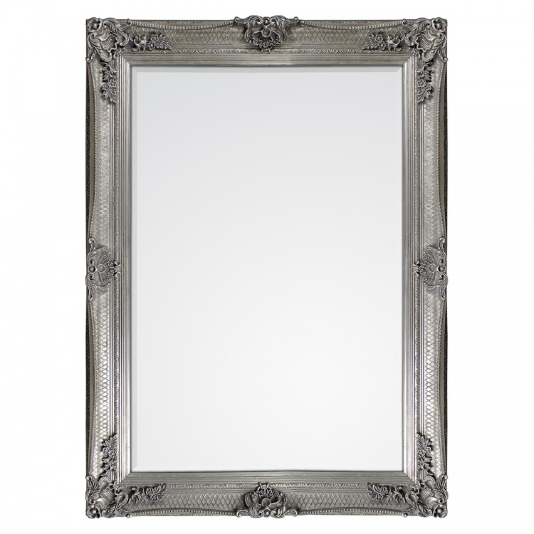 Abbey Rectangle Mirror Silver