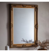 Abbey Rectangle Mirror Gold