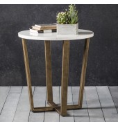 Cleo Round Side Table Marble