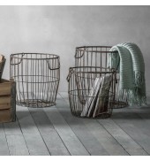 Leeton Metal Baskets (Set of 3)
