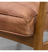 Datsun Armchair Vintage Brown Leather