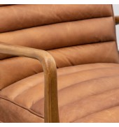 Datsun Armchair Vintage Brown Leather