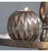 Kingsley Diamond Ball Tealight Holder Silver Large
