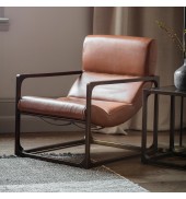 Boda Lounger Brown Leather