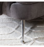Tesoro Tub Chair Grey Velvet