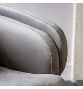 Tesoro Tub Chair Grey Velvet