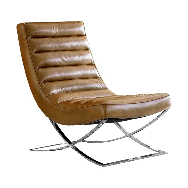 Cassino Lounger Brown Leather