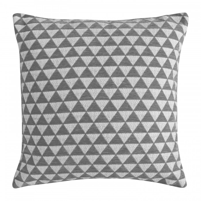Jacquard Triangles Cushion Grey