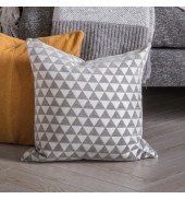 Jacquard Triangles Cushion Grey