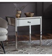 Cutler 1 Drawer Mirrored Side Table