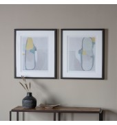 Nordic Abstract Framed Art Set of 2