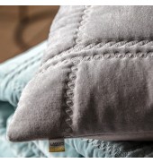 Quilted Cotton Cushion Grey