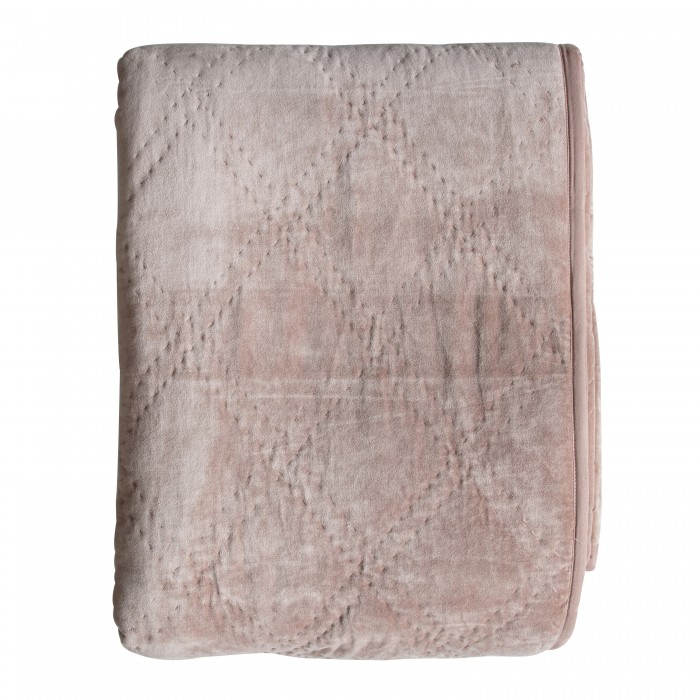 Quilted Diamond Bedspread Blush