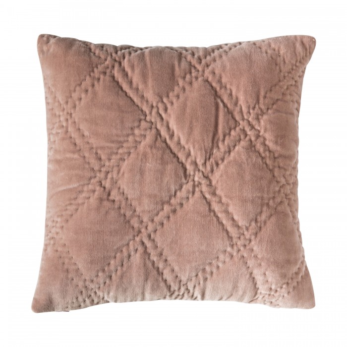 Quilted Diamond Cushion Blush