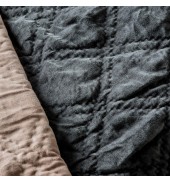Quilted Diamond Bedspread Charcoal