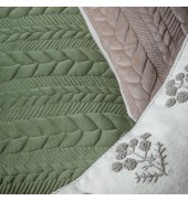 Chenille Embroidered Cushion Sage