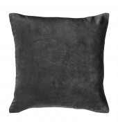 Velvet Metallic Leaves Cushion Grey