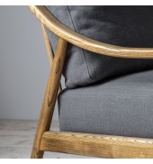 Reliant Armchair Dark Grey Linen