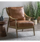 Reliant Armchair Brown Leather