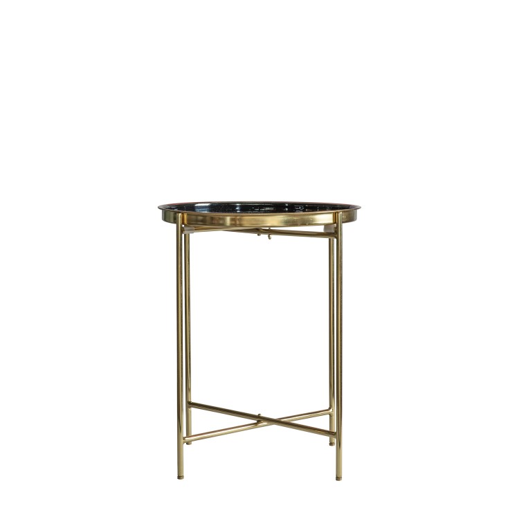 Valetta Side Table Gold/Black