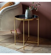 Valetta Side Table Gold/Black