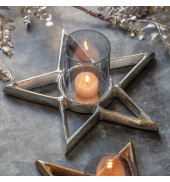 Star Candle Holder Silver