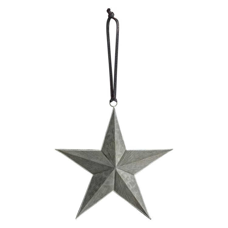 Turin Hanging Star Grey/Silver Small