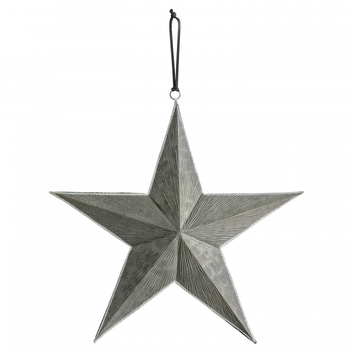 Turin Hanging Star Grey/Silver Large