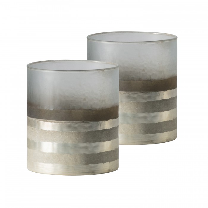 Poll Candle Holder Champagne (2pk)