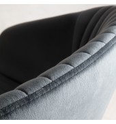 Murray Swivel Chair Charcoal Velvet