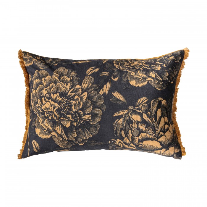 Vintage Floral Cushion Gold