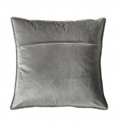 Meto Velvet Oxford Cushion Silver