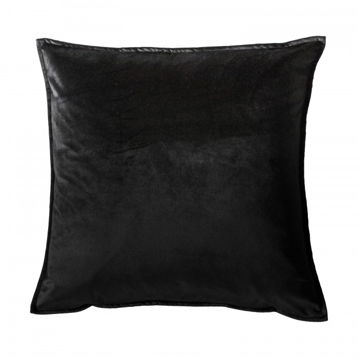 Meto Velvet Oxford Cushion Black