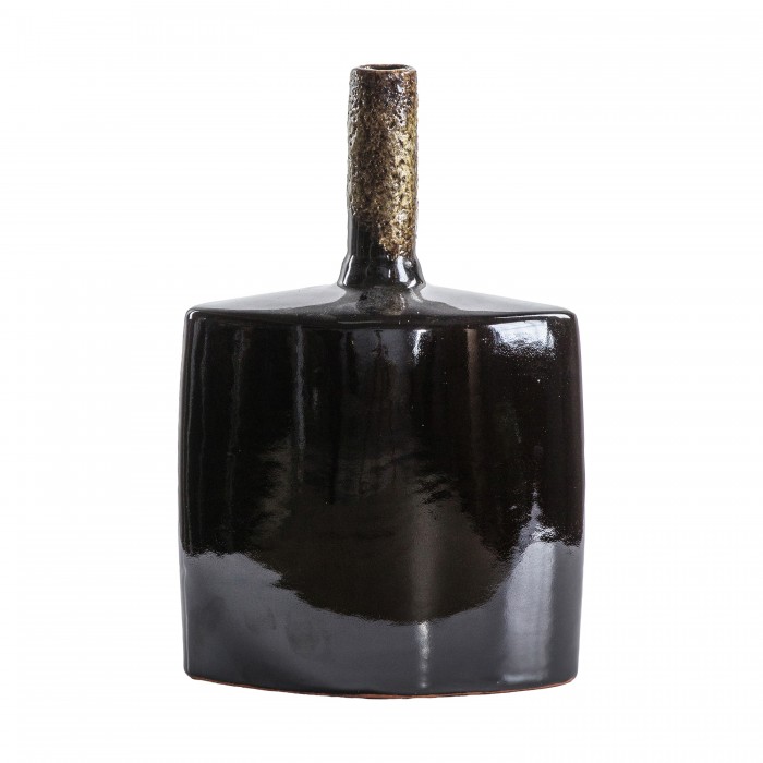 Robello Flask Vase Lava Black