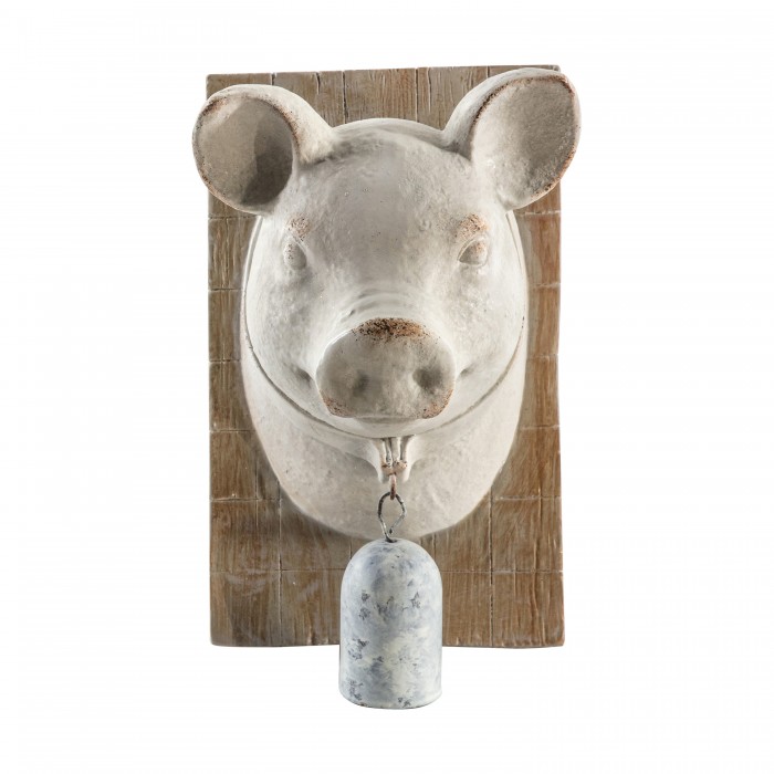 Pig Bust with Bell