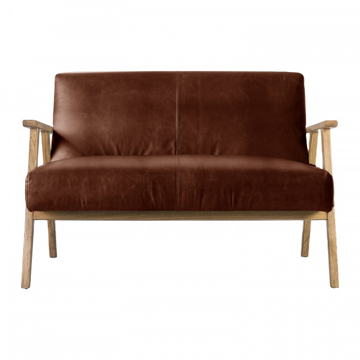 Neyland 2 Seater Sofa Vintage Brown Leather