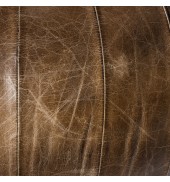 Banbridge Leather Pouffe