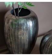 Kobir Vase Tall Antique Nickel