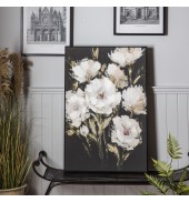 Painted Peonies Framed Canvas