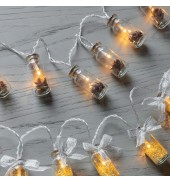 Sabrosa 10 LED String with Pinecones in Jars