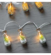 Gardon 10 LED String with Pine Trees in Jars