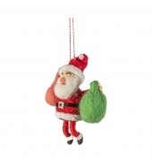 Jolly Santa with Green Sack