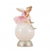 Freya Sitting Fairy Globe with LED