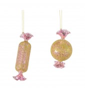 Blush Candy Assorted Baubles Set of 6