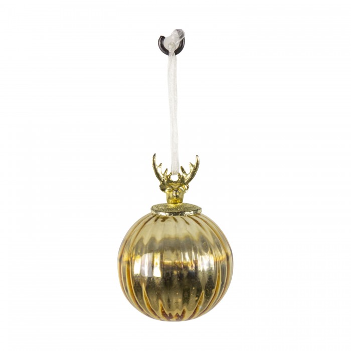Maurice Stag Baubles Gold (3pk)